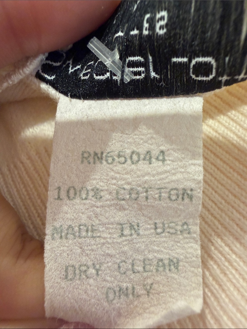 100% Cotton Vintage 90s Sweater Loft Ivory Lace Collar Cotton Cardigan Made USA - Picture 4 of 7